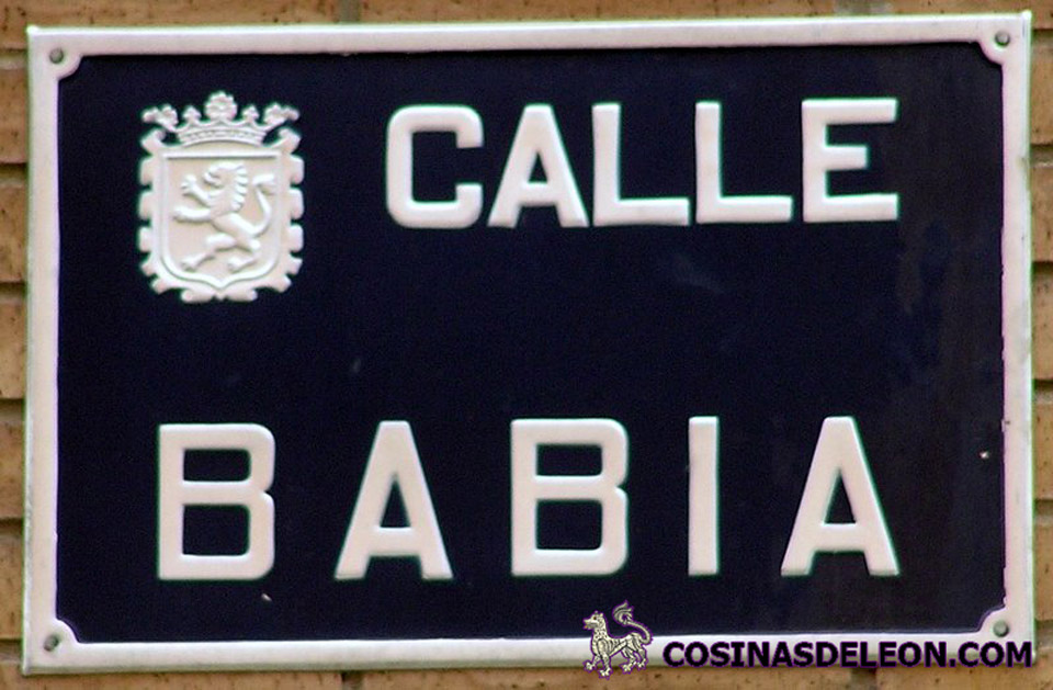 Calle Babia - placa