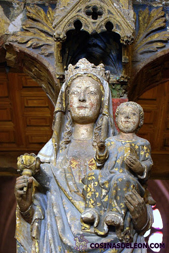 Virgen del Dado - Catedral de León - detalle